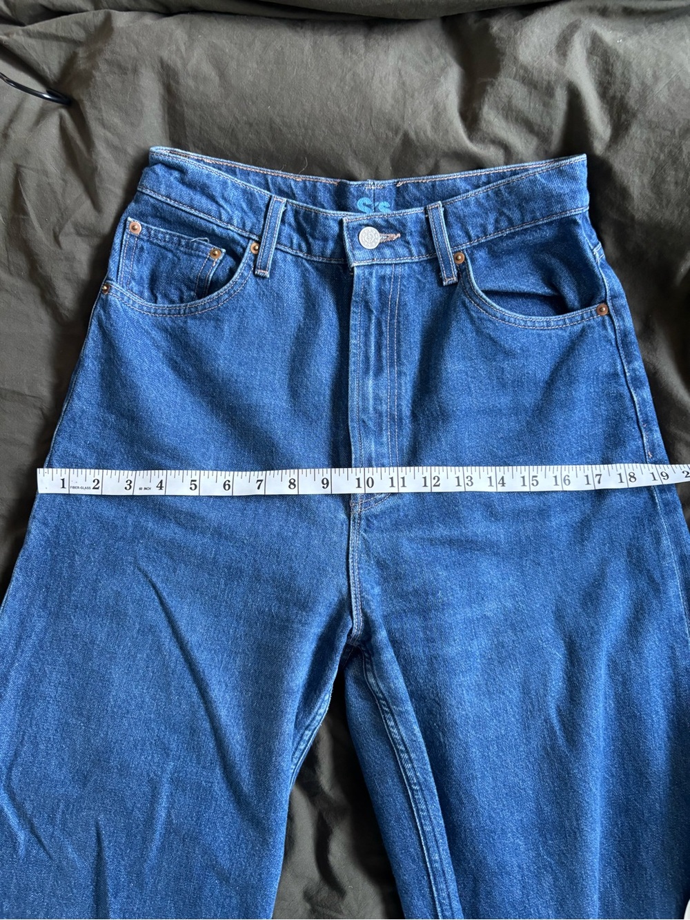 MOTHER High Rise Wide Leg Jeans — Dark Blue Denim - Picture 13 of 13